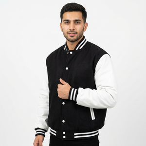 Chaqueta Varsity Holgada para Hombre, Venta al por Mayor, Logotipo Personalizado Bordado, Chaqueta Deportiva de Invierno, Chaqueta de Béisbol de Lana, Chaqueta Universitaria de Béisbol para Hombre - Product Image 1