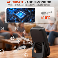 Détecteur de radon numérique pour sous-sol, moniteur de gaz radon haute précision avec alarme, dispositif domestique de prévention du cancer pulmonaire
