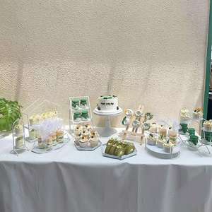 Support de présentation de table de dessert de mariage de style européen en métal blanc fait à la main pour gâteau d'<span class=keywords><strong>anniversaire</strong></span>, pause-café, goûter - Product Image 6