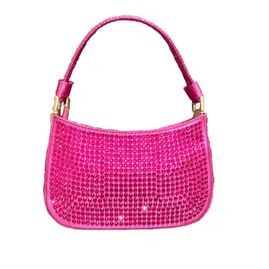 Pink Rhinestone Bag Clutch Purse for Women Rhinestone Clutch Bag Luxury Wedding Evening Bags Purses and Handbags 2023 Wholesale