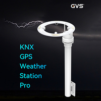Station météo GVS KNX GPS Pro avec capteur de température, d'humidité et de pluie, compensation estivale, alarme de gel, fonction point de rosée