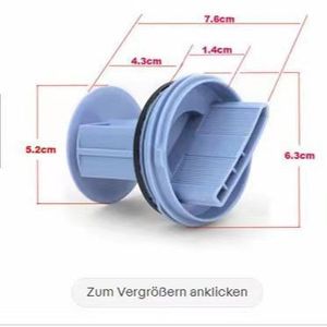 Bouchon de pompe de vidange pour machine à laver, 7.8cm x 6.3cm x 5.2cm, filtre en plastique, accessoire ménager - Product Image 1