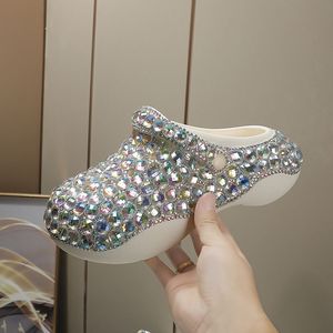 Sandalias Planas con Pedrería de Neón, Suela Gruesa, Plataforma para Exteriores y Hogar, Zapatos Sepatu 2025, Pantuflas - Product Image 3