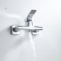 Robinet de Douche et de Bain Monocommande en Laiton Momali avec Bec Diverter pour Salle de Bain et Douche