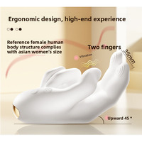 Simulierter Rechtshändiger G-Punkt-Vibrator mit Heizfunktion USB-Aufladbar Silikon Klitoris-Massagegerät Finger-Stimulator 20