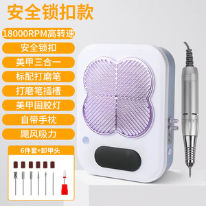 3 in 1 Nail Dust Collector LED Lamp UV Light Manicure <b>Pedicure</b> Vacuum Desk <b>Tool</b> 4500RPM - Product Image 5