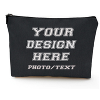 Pochette de maquillage personnalisée polyvalente en gros avec impression de logo, photo et texte, trousse de toilette de voyage pour femmes