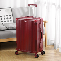 Valise trolley de luxe 20 pouces, valises de voyage 23 kg, coque rigide ABS PC, ensemble de bagages 3 pièces avec cadre en aluminium