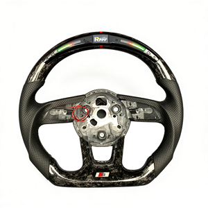 Volant sport en cuir et fibre de carbone forgée LED personnalisé RPPF à bon <span class=keywords><strong>prix</strong></span> pour <span class=keywords><strong>AUDI</strong></span> B9 A3 A4 A5 S3 S4 <span class=keywords><strong>S5</strong></span> - Product Image 1