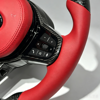 Volant en cuir rouge en fibre de carbone pour BMW G20 G28 G30 G38 G32 G11 G12 G01 G02 G05 G06 G07 G08 G14 G15 X3M X4M X5M X6M M3