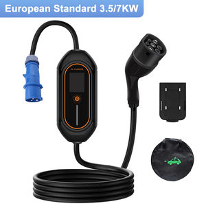 ปลั๊กและชาร์จเครื่องชาร์จรถยนต์ไฟฟ้าแบบพกพา 7KW 32A สถานีชาร์จรถยนต์ไฟฟ้าที่มีการกำหนดเวลาชาร์จสำหรับใช้ที่บ้านและการเดินทาง ปลอ - Product Image 3