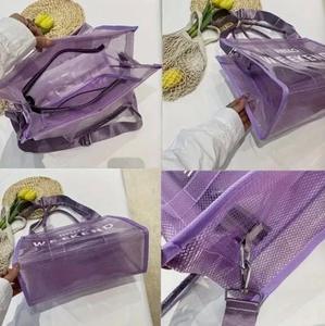 カスタムロゴ高級トートバッグ防水PVC 3次元透明リサイクル再利用可能ビーチアクセス - Product Image 1