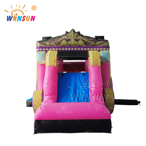 Castillo Inflable con Tobogán y Trampolín en Forma de Carruaje de Princesa - Product Image 1