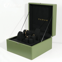 Boîte de présentation de bijoux YADAO haut de gamme en cuir PU avec boucle pour collier, bague, boucles d'oreilles, bracelet, exposition de bijoutiers
