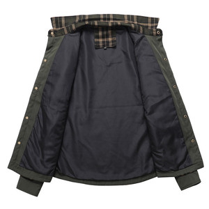 Giacca in Flanella di Cotone con Bottoni per Uomo, Taglia USA, Antivento, Camicia a Quadri con Tasche, Giacca Safari da Uomo - Product Image 5