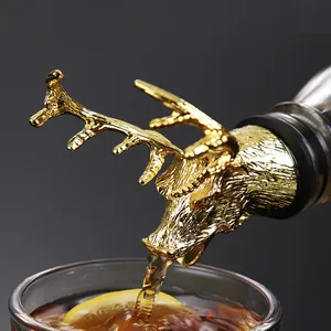 Retro Metal Deer and Moose Head Wine Accessories for Red Wine Enthusiasts
