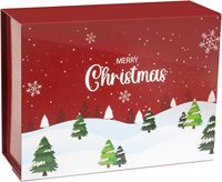 FAVORCRAFTS Boîtes cadeaux rigides personnalisées de luxe en gros, recyclables, portables, pliables, en forme de livre, avec fermeture magnétique, pour Noël