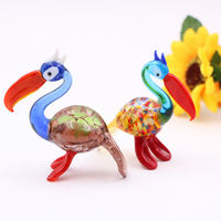 Décoration de bureau personnalisable, adorable, souvenir unique, petit cadeau, oiseau en verre de Murano, artisanat en verre.