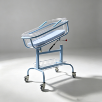 Lit d'hôpital pédiatrique bleu pour nourrissons, lit standard pour enfants, berceau pour nouveau-nés, cadre en acier anti-corrosion, berceau pour bébé