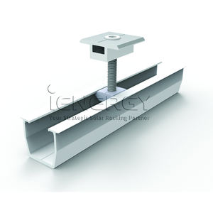 รางยึดแผงโซลาร์เซลล์อลูมิเนียมรางพลังงานแสงอาทิตย์ขนาดเล็กสำหรับระบบแร็คหลังคาโลหะพร้อมสกรูและระบบติดตั้งพลังงานแสงอาทิตย์ EPDM - Product Image 3