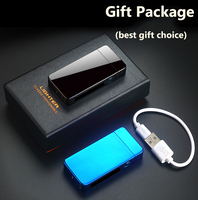 Briquet électrique Rechargeable USB, nouveau, à double Arc, briquet électronique sans cadre, coupe-vent Plasma