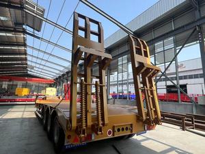 Nhà sản xuất chuyên nghiệp bán Heavy Duty lowbed loại 3/4 Trục xe tải thấp <span class=keywords><strong>loader</strong></span> thấp giường Trailer bán cho máy xúc - Product Image 5