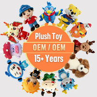 Jouets en peluche super doux personnalisés en gros, animaux en peluche pour cadeaux d'anniversaire