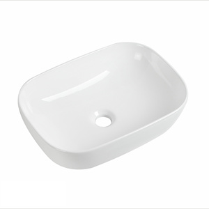 Vasques <span class=keywords><strong>de</strong></span> salle <span class=keywords><strong>de</strong></span> bain en céramique blanches en gros, à poser sur comptoir, <span class=keywords><strong>de</strong></span> type artistique, en plusieurs formes - Product Image 5