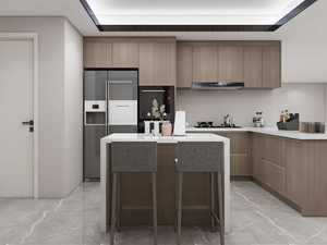 Mueble de Cocina Colgante de Diseño Simple con Acabado en Melamina con Aspecto de Madera, Construcción de Madera Contrachapada y Protector Contra Salpicaduras - Product Image 6