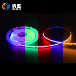 실내 장식 조명 DC12v 24v 접착 테이프 COB RGB 유연한 Led 스트립 빛