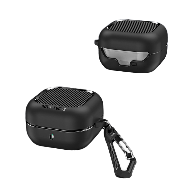 Luxury Carbon Fiber Pattern TPU Protective Anti-Lost Earphone Case for for Buds4/4 Pro