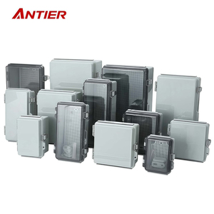 Boîtier électrique et de vidéosurveillance extérieur <span class=keywords><strong>ANTIER</strong></span>, boîte en plastique ABS étanche avec façade transparente et loquets - Product Image 1