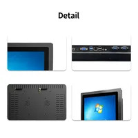 Panel PC Industrial Negro, Computadora Industrial con Panel Táctil de 19 Pulgadas, PC Todo en Uno con Pantalla Táctil Industrial