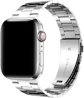 Para A Apple Relógio de Aço Inoxidável Banda 44 42mm mm, três Ligação Metal Pulso Pulseira Cinta para o Relógio Maçã 5/4/3/2/1/ Smartwatch banda