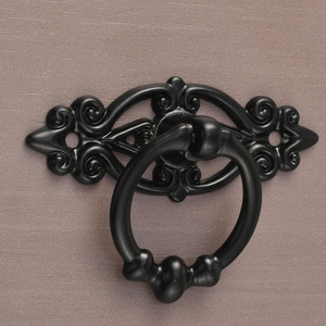 Antique Style Ring Furniture Handle Zinc Alloy Drawer Cabinet Hardware Traditional Design Surface Mounted Single Hole - Product Image 4