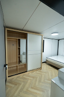 Maison conteneur extensible double face de 40 pieds, maison modulaire préfabriquée pliable, étanche avec cuisine et salle de bain complètes