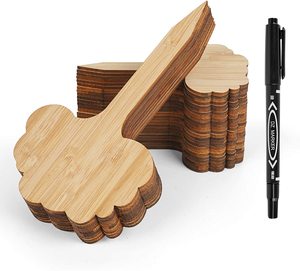Touchfive — marqueurs de plantes écologiques à types d'arbre, pour graines, herbes en pot, fleurs et légumes, étiquettes de plantes en bambou - Product Image 1