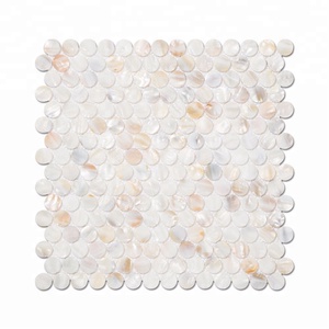 Mosaico de Conchas Naturales Redondas de Alta Gama para Decoración de Paredes - Product Image 5
