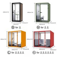 Isolation sonore de la cabine téléphonique Mini téléphone pour la salle de travail du bureau de la vie privée Pod de 2 personnes avec Ventilation