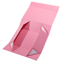 Benutzer definierte mattschwarze rosa starre Papier faltbare magnetische Premium-Geschenk boxen Verpackung Luxus Falt magnete Box