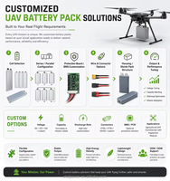 Drone Pili 50000mAh 3.95V Tamamen Katı Hal Lityum Pil 6S/8S/12S/14S/18S/24S/28S Çok Rotorlu İHA'lar için