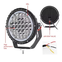 LANSEKO Lampe de travail LED de 7 pouces 70W 8000LM Feux de conduite LED ronds avec DRL 12V 24V pour voiture camion SUV UTV ATV