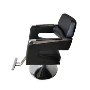 Fauteuil de Barbier Kisen de Luxe en Similicuir Noir avec Fonction de Coiffure sans Inclinaison pour Salon de Coiffure Féminin - Product Image 1