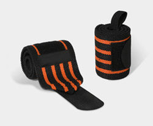 ZJ Fitness elástico acolchado compresión gimnasio Yoga Powerlifting levantamiento de pesas logotipo personalizado Deadlift vendaje correas muñequeras hombres - Product Image 4