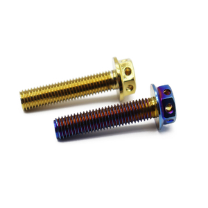 Fixation à vis M8 M10 M12 Gr2 Gr5 Grade 2 Grade 5 Acier allié au titane Anodisé Boulon à bride dentelée hexagonale avec filetage complet et He - Product Image 6