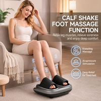 Appareil de massage électrique chauffant Zhipin à trois niveaux pour pieds et jambes avec airbag de compression pour le dos du pied, télécommande et contrôle de la vitesse