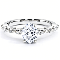 Ensemble de bagues de mariage personnalisées en or pur 10K 14K 18K bicolore avec halo de diamants Moissanite VVS pour elle