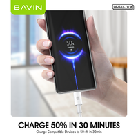 Câble de charge rapide et de données Micro USB Type C pour téléphone portable, 1m, 1.2m, 2m, TPE, prix de gros usine Bavin, CB253
