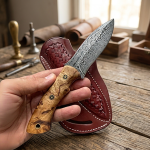THEWIZCRAFTS Handmade Industrial Grade Damascus Steel <b>Blade</b> Wood Multi-Functional Hunting Camping Bowie <b>Knife</b> Clip Point OEM - Product Image 3
