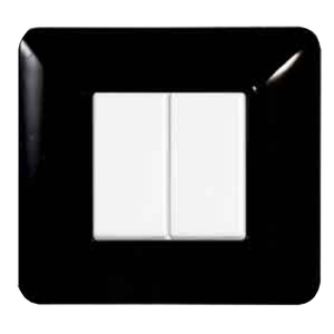 Placca di copertura interruttori NERA 'SOLAR' 3 moduli - Product Image 1